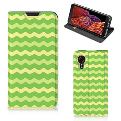 Samsung Galaxy Xcover 5 | Hoesje met Magneet | Waves Green