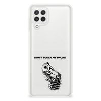 Samsung Galaxy A22 4G | M22 Silicone-hoesje Gun Don't Touch My Phone - thumbnail