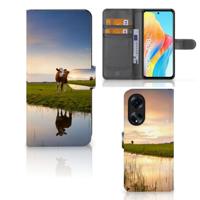 OPPO A98 5G | Telefoonhoesje | Met pasjeshouder | Koe