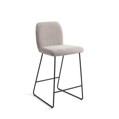 Jesper Home Barkruk 'Ikata' Slide Black, kleur Pretty Plaster (zithoogte 75cm)