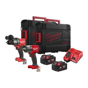 Milwaukee M18 FUEL™ FPP2F3-502X Powerpack M18 FPD3 + M18 FMTIW2F12 18V 5.0Ah in HD Box - 4933492518