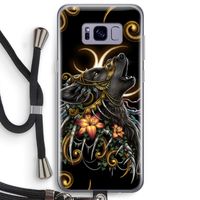 Huilende Wolf: Samsung Galaxy S8 Plus Transparant Hoesje met koord