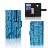 Samsung Galaxy Xcover 4 | Xcover 4s | Book Style Case | Wood Blue