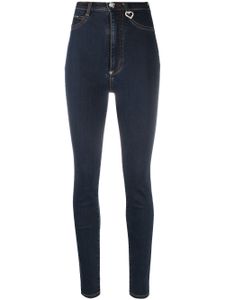 Philipp Plein legging à taille haute - Bleu