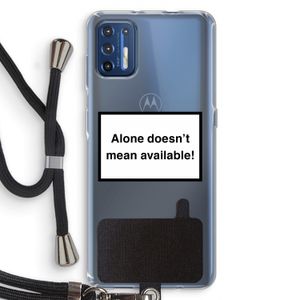 Alone: Motorola Moto G9 Plus Transparant Hoesje met koord