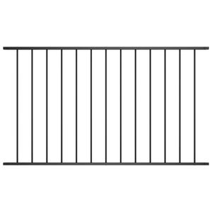 Hekpaneel 1,7x1,25 m gepoedercoat staal zwart