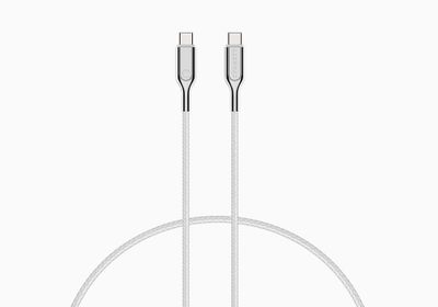 Cygnett Armoured USB-C to USB-C gevlochten oplaadkabel wit 1 meter Cygnett Armoured USB-C to USB-C gevlochten oplaadkabel wit 1 meter