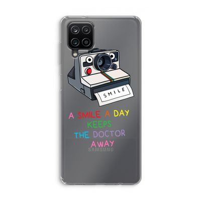 Smile: Samsung Galaxy A12 Transparant Hoesje
