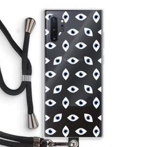 Eyes pattern: Samsung Galaxy Note 10 Plus Transparant Hoesje met koord