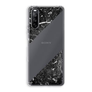 Zwart marmer: Sony Xperia 10 III Transparant Hoesje