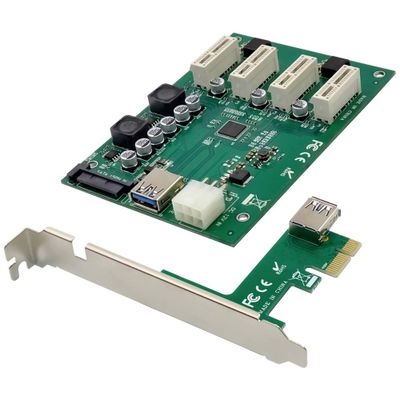 Conceptronic EMRICK PCIe-x1 zu 4x PCIe-x1 Erweiterungskit PCI Express kaart PCIe Conceptronic EMRICK PCIe-x1 zu 4x PCIe-x1 Erweiterungskit PCI Express kaart PCIe