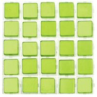 595x stuks mozaieken maken steentjes/tegels kleur lichtgroen 5 x 5 x 2 mm