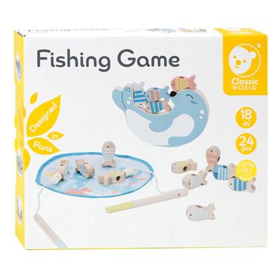 Classic World world houten visspel zeehond, 24dlg.