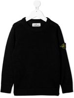 Stone Island Junior pull à patch logo - Noir