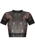 Ottolinger chemise en mesh à motif abstrait - Noir - thumbnail