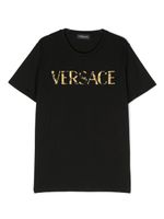 Versace Kids t-shirt en coton à logo brodé - Noir - thumbnail