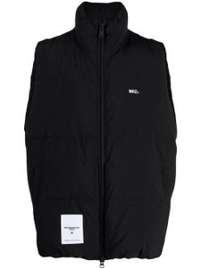 izzue gilet matelassé à patch logo - Noir