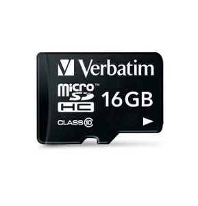 Verbatim MICRO SDHC 16GB CL 10 ADAP microSDHC-kaart 16 GB Class 10 Incl. SD-adapter