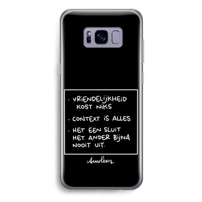 Mijn Motto's: Samsung Galaxy S8 Plus Transparant Hoesje
