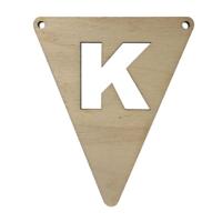 JeP kids houten vlagletter alfabet-K