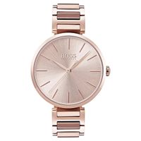 Hugo Boss HB1502418 Dameshorloge Allusion staal rosekleurig 36 mm - thumbnail