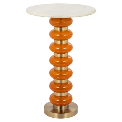 Richmond Bijzettafel 'Barbara' Marmer, kleur Oranje