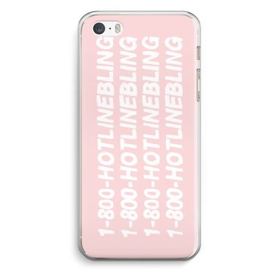 Hotline bling pink: iPhone 5 / 5S / SE Transparant Hoesje