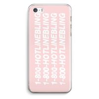 Hotline bling pink: iPhone 5 / 5S / SE Transparant Hoesje