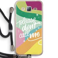 Don't call: Samsung Galaxy J3 (2016) Transparant Hoesje met koord