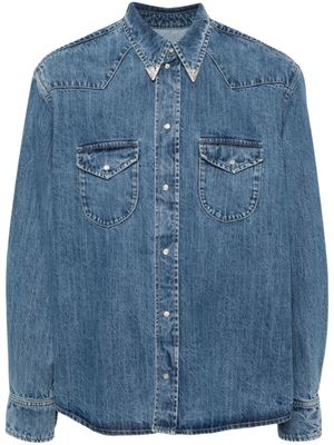 Bally chemise en jean à ornements en cristal - Bleu
