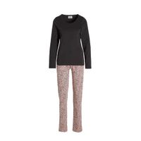 ten Cate pyjama met all over print zwart/roze - thumbnail