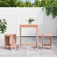 3-delige Tuinbarset massief douglashout