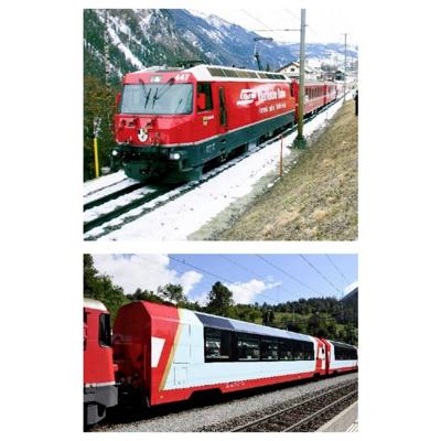 KATO K10-2026 N Glacier Express Ge 4/4 III + 2 personenrijtuigen van de RhB KATO K10-2026 N Glacier Express Ge 4/4 III + 2 personenrijtuigen van de RhB
