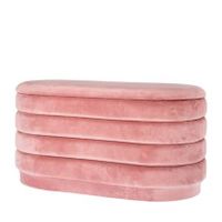 RIVERDALE - Poef Beau oud roze 80cm - thumbnail