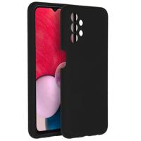 Accezz Liquid Silicone voor Samsung Galaxy A13 (4G) Telefoonhoesje Zwart