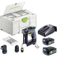 Festool CXS 12 2,5-Set 576865 Accu-schroefboormachine 10.80 V 2.50 Ah Incl. accu, Incl. lader