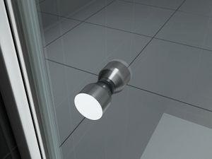 Wiesbaden deurknop set voor douchewand chroom type 1