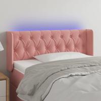 Hoofdbord LED 103x16x78/88 cm fluweel roze
