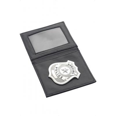 Politie badge penning in portefeuille - carnaval/verkleed spullen - voor bij uw kostuum