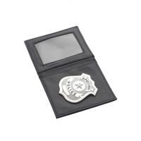Politie badge penning in portefeuille - carnaval/verkleed spullen - voor bij uw kostuum