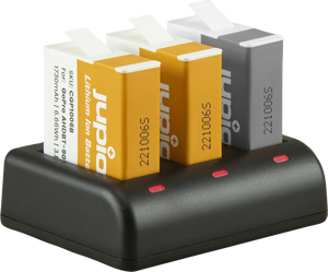 Jupio Kit: Enduro Battery GoPro HERO 10/11/12 AHDBT-901 (2x) + Compact USB Triple Charger