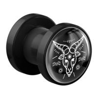 Tunnel met Zodiac Circle Design Acryl Tunnels & Plugs