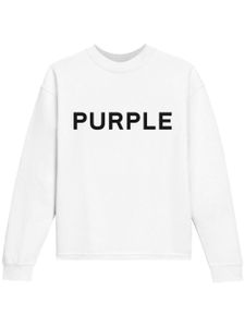 Purple Brand sweat en polaire à logo imprimé - Blanc