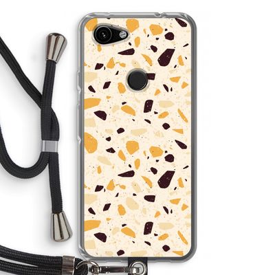Terrazzo N°13: Pixel 3a Transparant Hoesje met koord