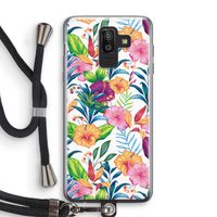 Tropisch 2: Samsung Galaxy J8 (2018) Transparant Hoesje met koord