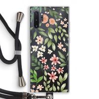 Botanical sweet flower heaven: Samsung Galaxy Note 10 Plus Transparant Hoesje met koord