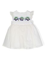 ETRO KIDS robe volantée à motif floral brodé - Blanc - thumbnail