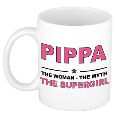 Pippa cadeau mok - Woman Myth Supergirl - naam koffiemok - 300 ml - collega - moederdag Pippa cadeau mok - Woman Myth Supergirl - naam koffiemok - 300 ml - collega - moederdag