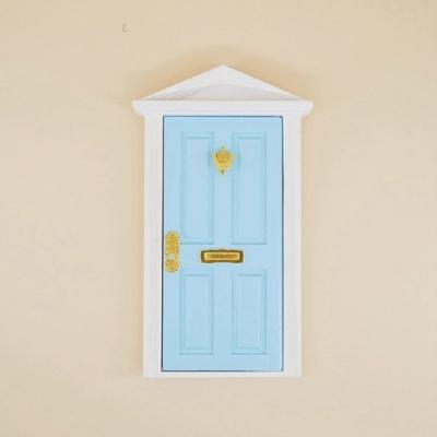 1:12 Doll House miniatuur sprookje deur spelen huis speelgoed (hemelsblauw)
