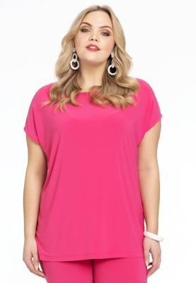 Yoek T-shirt kapmouwen | Roze | Maat 58/60